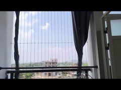 316 سلك الحبل من الفولاذ المقاوم للصدأ شرفة شبكة غير مرئية وظيفة مكافحة السرقة