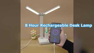 مصباح مكتبي LED قابل لإعادة الشحن، تحكم باللمس، بطارية 8 ساعات
