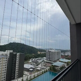 الشرفة الشبكة الخفية الشبكة الشفافة الحل الأمني يجمع بين المتانة والجاذبية الجمالية للمباني الحديثة