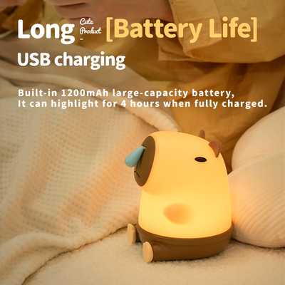 ديكور الغرفة الإبداعية LED Snottybara Night Light USB قابلة لإعادة الشحن كرتون الحيوانات الحضانة مصباح السيليكون