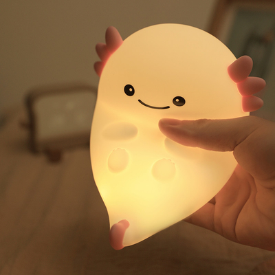تصميم حديث سيليكون ضوء ليلي لطيف LED دافئ أبيض ملون ليلة للأطفال غرفة نوم التحكم باللمس