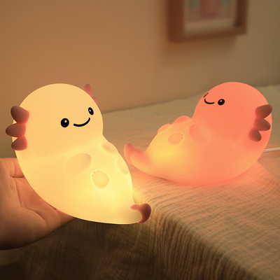 تصميم حديث سيليكون ضوء ليلي لطيف LED دافئ أبيض ملون ليلة للأطفال غرفة نوم التحكم باللمس