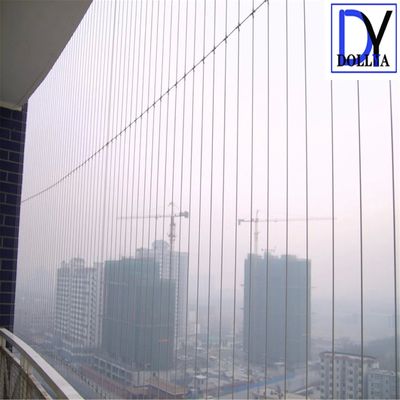 316 الصلب المقاوم للصدأ شبكة غير مرئية مع فجوة مسافة الأسلاك 5 سم لسهولة الهروب من الحريق