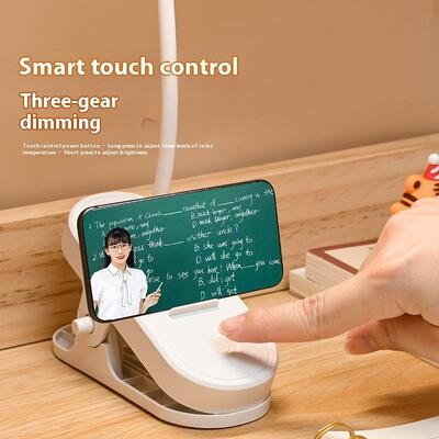 مكتب مكتب، مكتب دراسة، مصباح طاولة بجانب السرير مصباح لمسة قابل للتخفيف ثلاثي الاتجاه مع منفذ شحن USB-C ومقبس AC