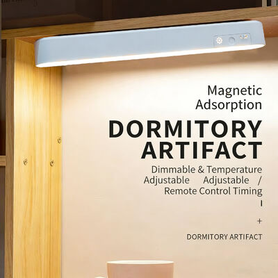 مصباح طاولة مغناطيسي مدعوم مضاد للوهج USB قابلة لإعادة الشحن 3 درجة حرارة ملونة بدون خطوة ضبابية مصباح مكتب القراءة