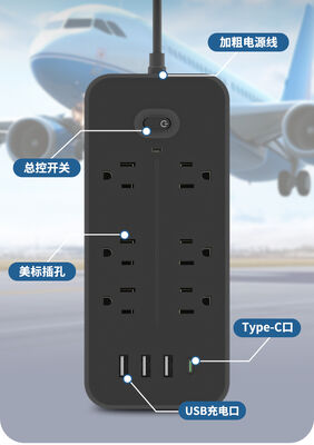 Portable Tabletop Power Socket Featuring Usb Output 5V 2.4A