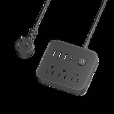 مقبس طاقة محمول بجهد إدخال 100-240 فولت تيار متردد قياسي