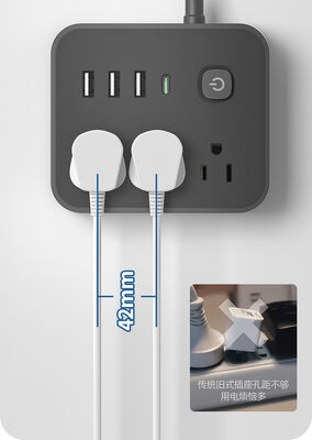 مقبس طاقة محمول بجهد إدخال 100-240 فولت تيار متردد قياسي