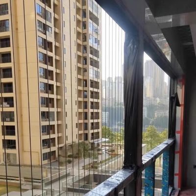 316 الدرجة الفولاذ سلك الهيكل شرفة الحماية الشواية مع خدمة معالجة القطع و 316 سلك 3x7 تيفلون طلاء 2.0mm تقديم حاجز آمن