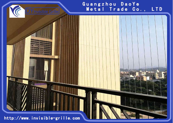 مصبغة غير مرئية للشرفة من الألومنيوم الأبيض المقاوم للصدأ مقاس 1.6 مم