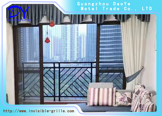DY 6m سلك حديدي غير مرئي سياج أمني بلكونة تصميم سمك 1.5 مم